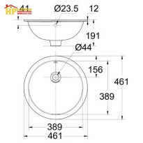 CHẬU LAVABO ÂM BÀN AMERICAN STANDARD 0433-WT CHÍNH HÃNG