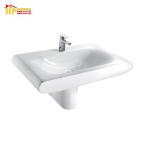 CHẬU LAVABO TREO TƯỜNG CHÂN NGẮN 0717WT/0074WT CHÍNH HÃNG