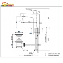 VÒI LAVABO NÓNG LẠNH TOTO TTLR301F-1RR CHÍNH HÃNG