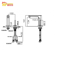 VÒI LAVABO NÓNG LẠNH AMERICAN STANDARD A-1355 CHÍNH HÃNG