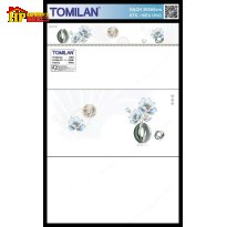 GẠCH ỐP TƯỜNG 30X60 SẮC MÀU TRẮNG VÂN KHÓI XÁM ĐIỂM HỌA TIẾT BÌNH HOA NGHỆ THUẬT VỚI CÁC BÔNG XANH NỞ GIÁ RẺ