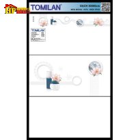 GẠCH ỐP TƯỜNG 30X60 SẮC MÀU TRẮNG TRƠN ĐIỂM HỌA TIẾT BÌNH HOA NGHỆ THUẬT VỚI NHỮNG HOA SEN MÀU HỒNG CAO CẤP GIÁ RẺ