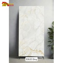 GẠCH LÁT NỀN 80X160 SẮC MÀU TRẮNG KEM VÂN ĐÁ CẨM THẠCH NGỌC BÍCH ĐIỂM XUYẾT SẮC NHỦ VÀNG NHẬP KHẨU CAO CẤP