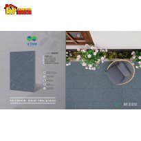 GẠCH LÁT SÂN 42X60 SẮC MÀU XÁM VÂN GIẢ ĐÁ XÉO CAO CẤP GIÁ RẺ