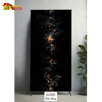 GẠCH LÁT NỀN 60X120 TONE ĐEN HUYỀN BÍ KẾT HỢP HOA VĂN VÀNG ĐỒNG CAM VÀ XANH RÊU CUỘN TRÀO ĐỘC ĐÁO NHẬP KHẨU CAO CẤP