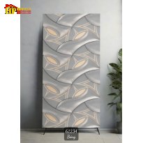 GẠCH LÁT NỀN 60X120 TONE MÀU XÁM GHI HỌA TIẾT HÌNH HỌC 3D SÓNG LƯỢN NGHỆ THUẬT NHẬP KHẨU CAO CẤP