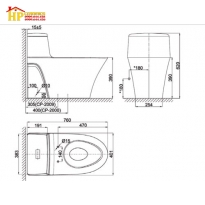 BÀN CẦU KHỐI AMERICAN STANDARD WP-2009 CHÍNH HÃNG