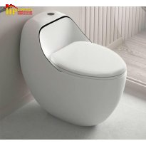 BÀN CẦU KHỐI QUẢ TRỨNG TRẮNG NÚT LỆCH CHỈ ĐEN CAO CẤP GIÁ RẺ
