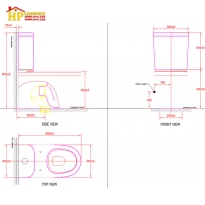 BÀN CẦU HAI KHỐI AMERICAN STANDARD 2309-WT CHÍNH HÃNG