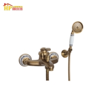 SEN TẮM DÂY ĐỒNG CỔ ĐIỂN TAY BỌC SỨ S-1129