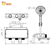 SEN TẮM NÓNG LẠNH AMERICAN STANDARD WF-4954 CHÍNH HÃNG