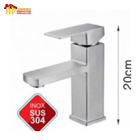 VÒI LAVABO NÓNG LẠNH INOX 304 VUÔNG 301