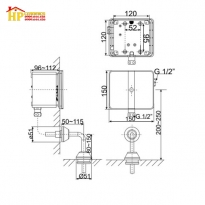 VAN TIỂU CẢM ỨNG ÂM TƯỜNG AMERICAN STANDARD WF-8604 CHÍNH HÃNG