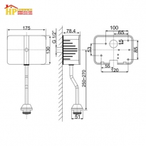 VAN XÃ TIỂU CẢM ỨNG AMERICAN STANDARD WF-8619 CHÍNH HÃNG