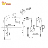 VÒI LAVABO CẢM ỨNG AMERICAN STANDARD WF-8815 CHÍNH HÃNG