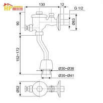 VAN TIỂU NHẤN AMERICAN STANDARD  WF-9802 CHÍNH HÃNG