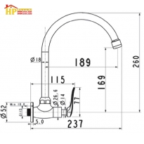 VÒI RỬA CHÉN GẮN TƯỜNG LẠNH AMERICAN STANDARD A-7115J CHÍNH HÃNG