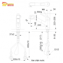 VÒI RỬA CHÉN NÓNG LẠNH INAX DÂY RÚT JF-AB466SYX(JW)