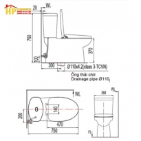 BÀN CẦU HAI KHỐI AMERICAN STANDARD VF-2719 CHÍNH HÃNG