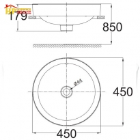 CHẬU LAVABO ĐẶT BÀN AMERICAN STANDARD WP-0639 CHÍNH HÃNG