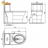 BÀN CẦU KHỐI AMERICAN STANDARD  WP-1880N CHÍNH HÃNG