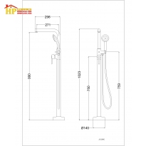 SEN TẮM ĐẶT SÀN CAESAR AS489C CHÍNH HÃNG