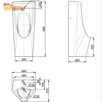BỒN TIỂU AMERICAN STANDARD  WP-6605B CHÍNH HÃNG