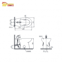 BỒN TIỂU NỮ TOTO BT5 CHÍNH HÃNG