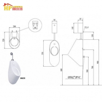 BỒN TIỂU TREO TƯỜNG CAESAR U0211 CHÍNH HÃNG
