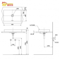 CHẬU LAVABO ÂM BÀN TOTO LT4716MTG19#CMW CHÍNH HÃNG 