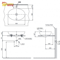 CHẬU LAVABO ĐẶT BÀN TOTO LT1705 CHÍNH HÃNG