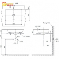 CHẬU LAVABO ĐẶT BÀN TOTO LT1735 CHÍNH HÃNG