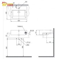 CHẬU LAVABO BÁN ÂM TOTO LT647CS CHÍNH HÃNG