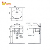 CHẬU LAVABO CHÂN TREO TOTO LHT766CR CHÍNH HÃNG