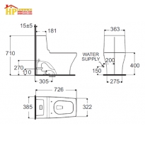 BÀN CẦU KHỐI VUÔNG AMERICAN STANDARD WP-2060 CHÍNH HÃNG