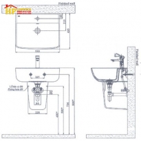 CHẬU LAVABO ÂM BÀN RỬA MẶT INAX L2395V CHÍNH HÃNG