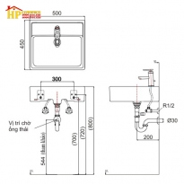 CHẬU LAVABO RỬA MẶT INAX AL-293V CHÍNH HÃNG