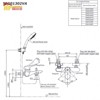 SEN TẮM NÓNG LẠNH TOTO  TBG01302VA CHÍNH HÃNG