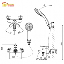 SEN TẮM NÓNG LẠNH INAX BFV-313S CHÍNH HÃNG