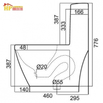 BÀN CẦU KHỐI VIGLACERA V35 CHÍNH HÃNG
