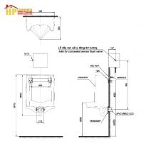 BỒN TIỂU NAM TREO TƯỜNG TOTO  UT445H CHÍNH HÃNG