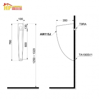 VÁCH NGĂN TIỂU NAM TOTO AW115J CHÍNH HÃNG