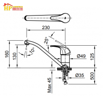 VÒI RỬA CHÉN NÓNG LẠNH INAX SFV-302S CHÍNH HÃNG