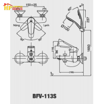 SEN TẮM NÓNG LẠNH INAX BFV-113S CHÍNH HÃNG