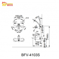 SEN TẮM DÂY NÓNG LẠNH INAX BFV- 4103S-5C CHÍNH HÃNG
