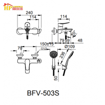 SEN TẮM NÓNG LẠNH INAX BFV-503S CHÍNH HÃNG