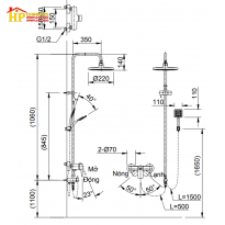 SEN TẮM ĐỨNG NÓNG LẠNH INAX BFV-50S-5C CHÍNH HÃNG