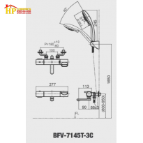 SEN TẮM NÓNG LẠNH CHỈNH NHIỆT ĐỘ INAX BFV-7145T-3C CHÍNH HÃNG