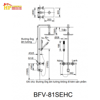 SEN TẮM ÂM TƯỜNG INAX BFV-81SEHC CHÍNH HÃNG