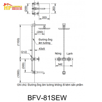 SEN TẮM ÂM TƯỜNG INAX BFV-81SEW CHÍNH HÃNG